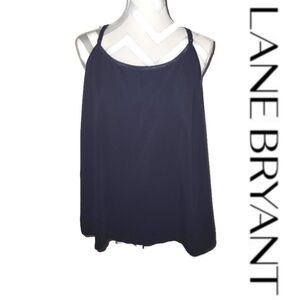 Lane Bryant Black Razor Back Tank Top Size 22/24
